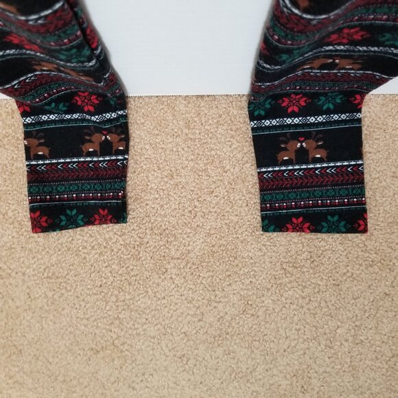 Pink Republic leggings Small Christmas XMas reindeer fair isle snowflake holiday - Picture 10 of 12
